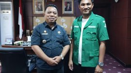 Bupati Halut, Dr. Piet Hein Babua dan Ketua GP Ansor Halut, Rifky R. Kasibit
