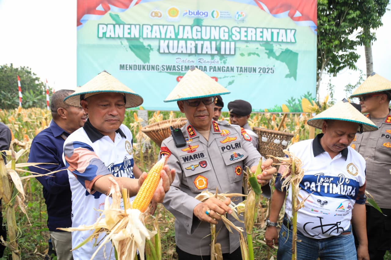 Kapolda Malut Pimpin Panen Raya Jagung Serentak, Target Nasional 1 Juta Hektare Jadi Taruhan Swasembada Pangan