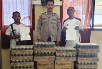 Polres Halteng gagal penyelundupan Miras.(foto/humas) 