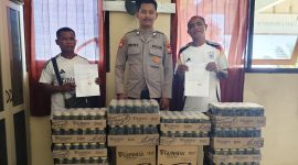 Polres Halteng gagal penyelundupan Miras.(foto/humas) 