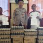 Polres Halteng gagal penyelundupan Miras.(foto/humas) 