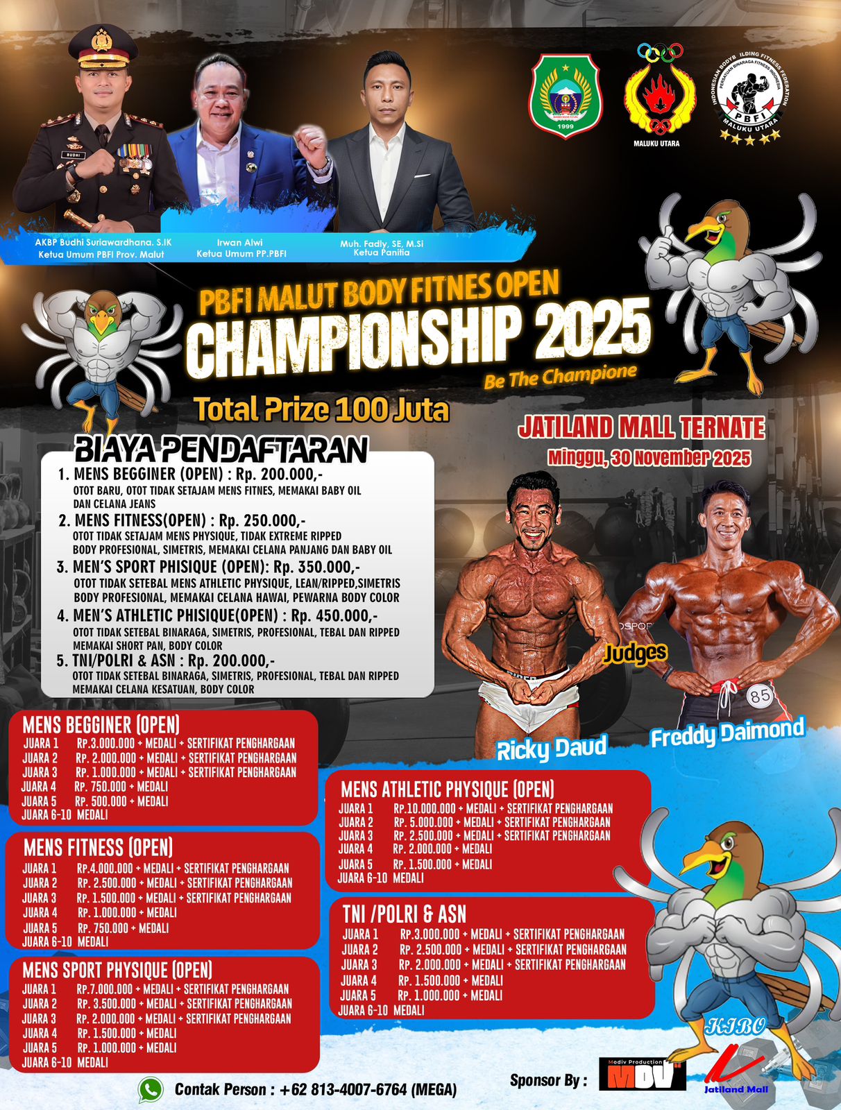 PBFI Malut Panaskan Ternate! Body Fitness Open Championships 2025 Siap Ledakkan Adrenalin Atlet