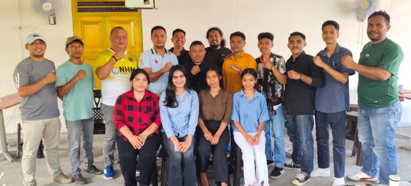 Mahasiswa Unhena tata muka dengan pengurus PWI Halut