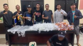 Razia Sarang Cap Tikus Polres Ternate amankan seorang kake dan barang bukti.(foto/humas)
