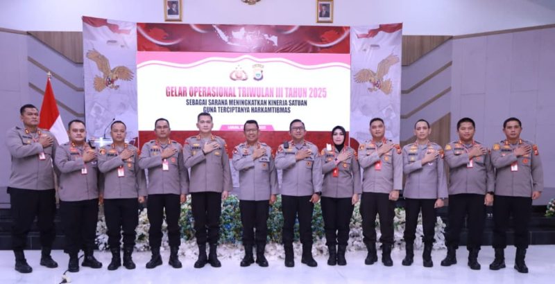 Sejumlah Kapolres di Maluku Utara hadiri gelar operasional triwulan III tahun 2025, yang diselenggarakan di Halsel.(red) 
