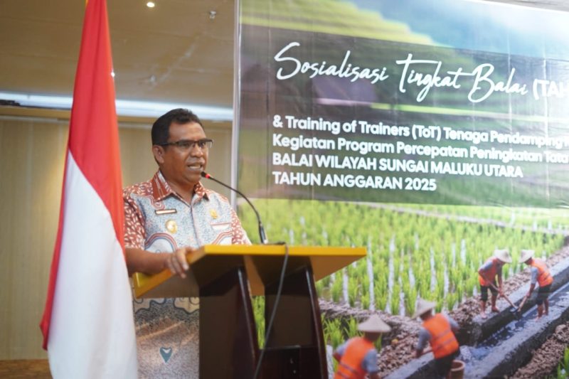 Wakil Bupati Halut, Dr. Hi. Kasman Hi. Ahmad, hadiri P3-TGAI tahal I yang diselenggarakan oleh BWS Maluku Utara.