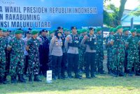 Polda Malut kerahkan personil untuk pengamanan kedatangan Wakil Presiden.(foto/humas)