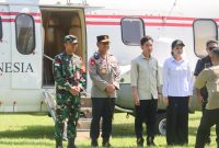 Wakil Presiden RI tiba di Sofifi, langsung dikawal Gubernur Maluku Utara, Kapolda dan Pangdam Patimura.(foto/humas)