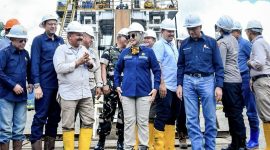 Pemda Jalur dan PT. SEGI tajak perdana sumur eksplorasi panas bumi HMD-A di wilayah Hamiding.