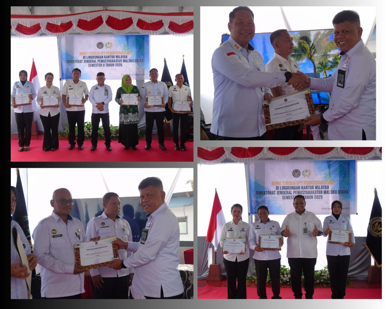 Kakanwil Ditjenpas Serahkan Penghargaan Ke UPT Pemasyarakatan