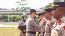 Kapolres Halsel, AKBP Hendra Gunawan, resmi melantik jabatan Pamapta SPKT.(foto/humas) 
