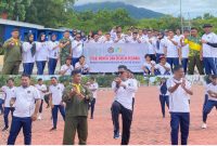 Rutan Soasiu gelar pelatihan bela diri di pantai Tugulufa.(foto/humas)