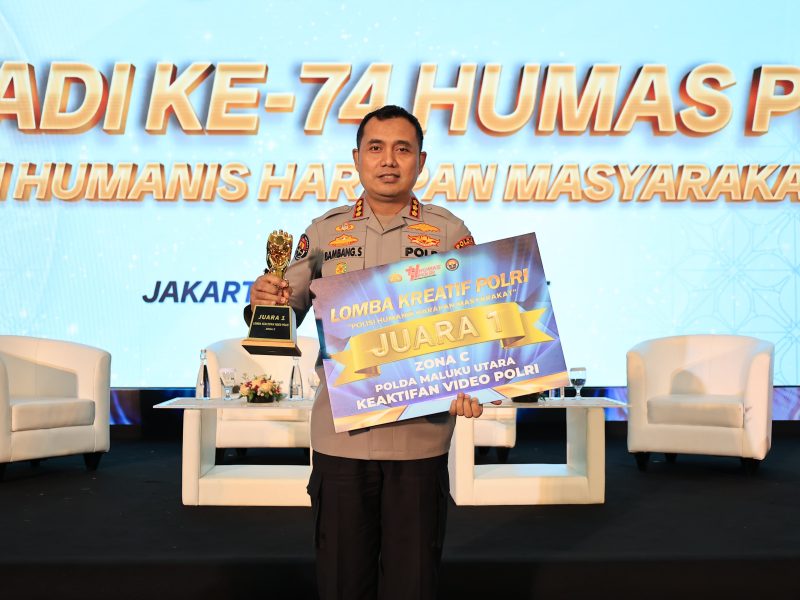 Polda Malut raih juara 1 lomba kreatif tingkat nasional.(foto/humas) 
