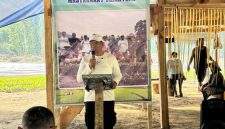Wakil Bupati Halut, Dr. Hi. Kasman Hi. Ahmad hadiri pinda tanam cabe kriting Gapoktan Soro Maake.(istimewa)