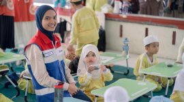Pertami dan Komunitas Ori Ma Fala berika edukasi dini dan inovasi kepada anak-anak TK.(istimewa)