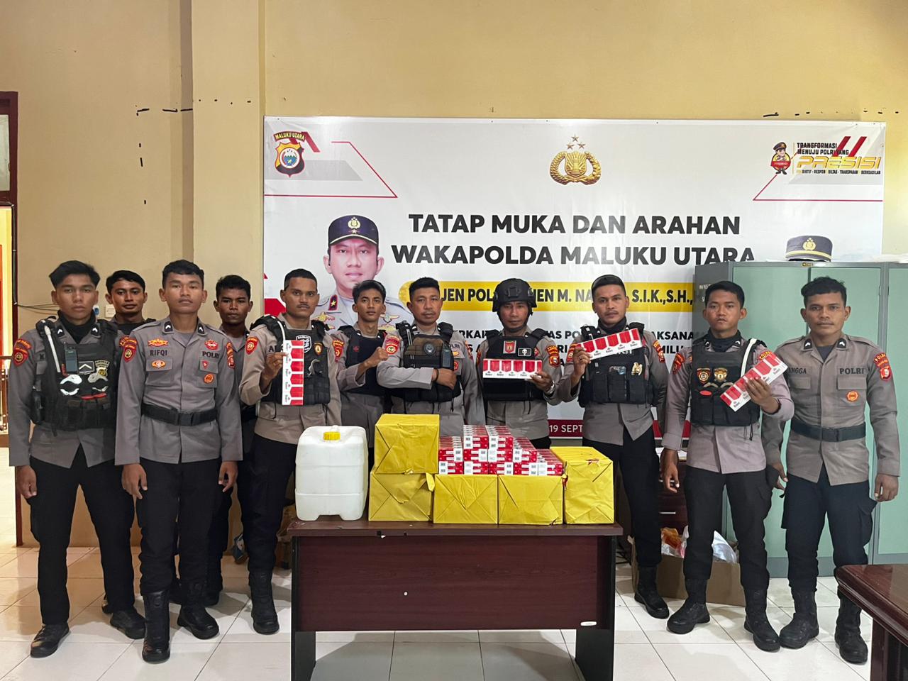Delapan Bal Rokok Ilegal Dan Miras 20 Liter Disita, Polres Taliabu Perketat Pengawasan Pelabuhan