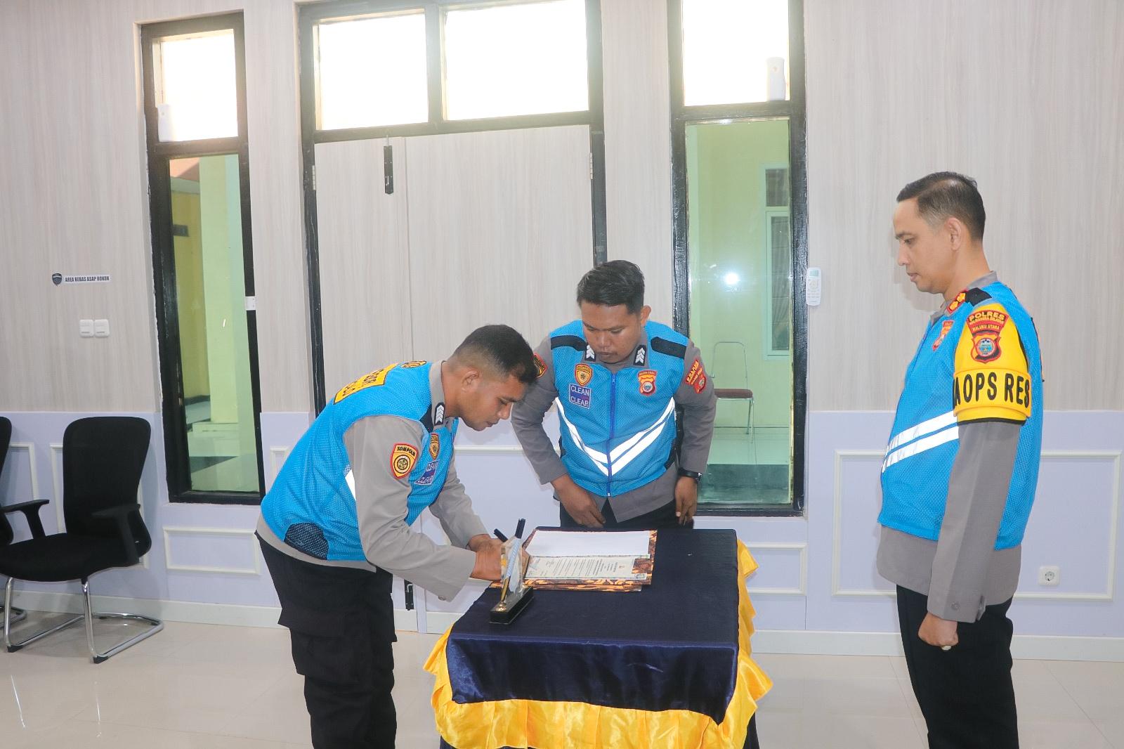 Seleksi Bintara Brimob 2026, Polres Halsel Kunci Komitmen Anti KKN Lewat Pakta Integritas