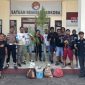 Sat Resnakoba Polres Halut mengamankan beberapa pohon ganji yang ditanam oleh pelaku dikebunnya.(foto/istimewa) 