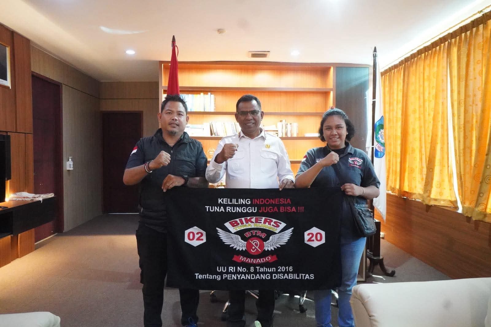 Wabup Halut Terima Tamu Bikers Tuna Rungu Yang Sudah Jelajahi Separuh Indonesia