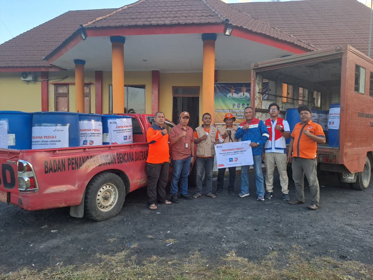 Pertamina Patra Niaga Papua Maluku Salurkan 4 Ribu Liter BBM Untuk Pemulihan Banjir Dan Longsor Di Halut