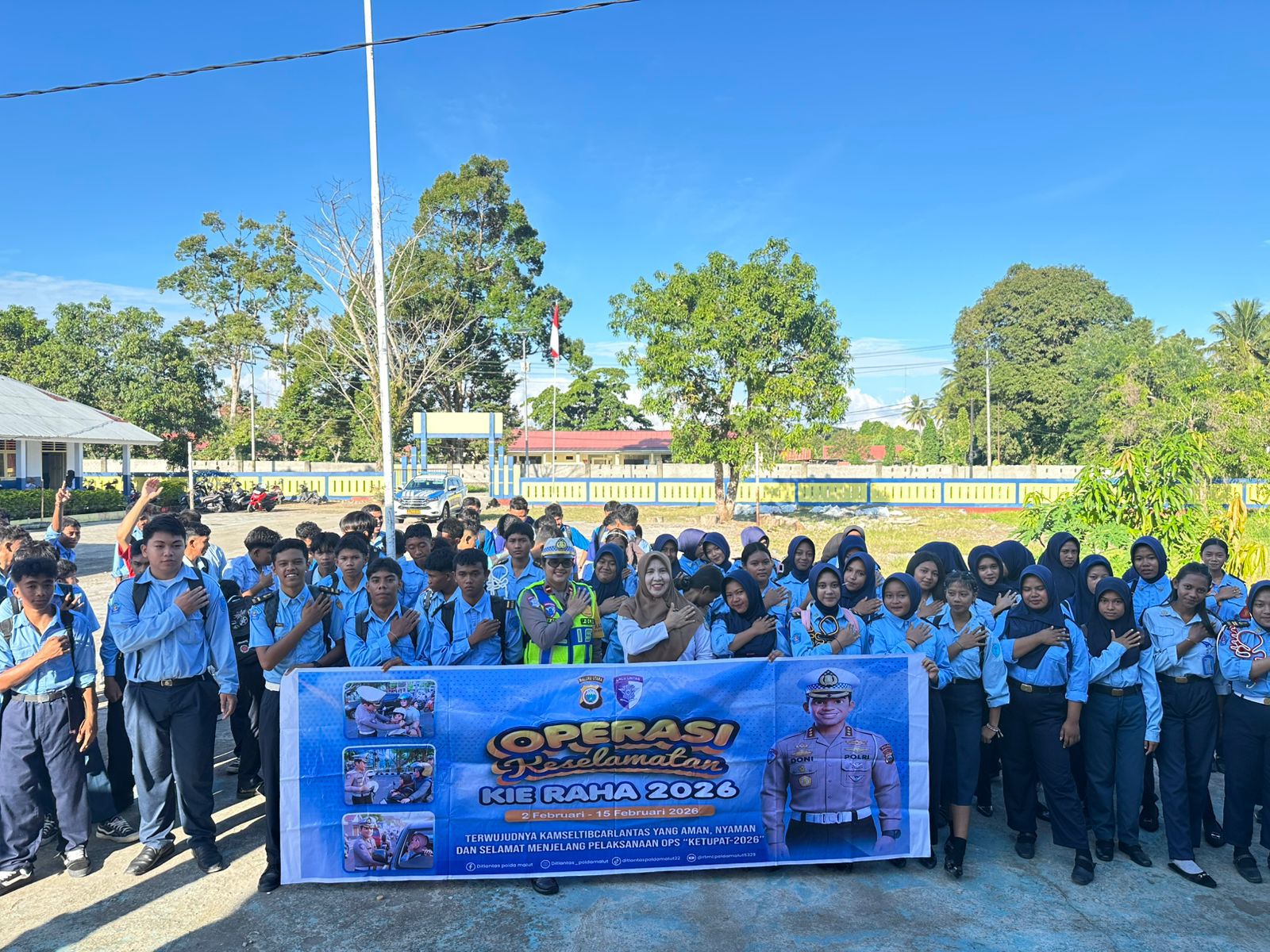 Police Goes to School, Polda Malut Tanamkan Budaya Tertib Lalu Lintas Di SMK N 5 Kota Tidore