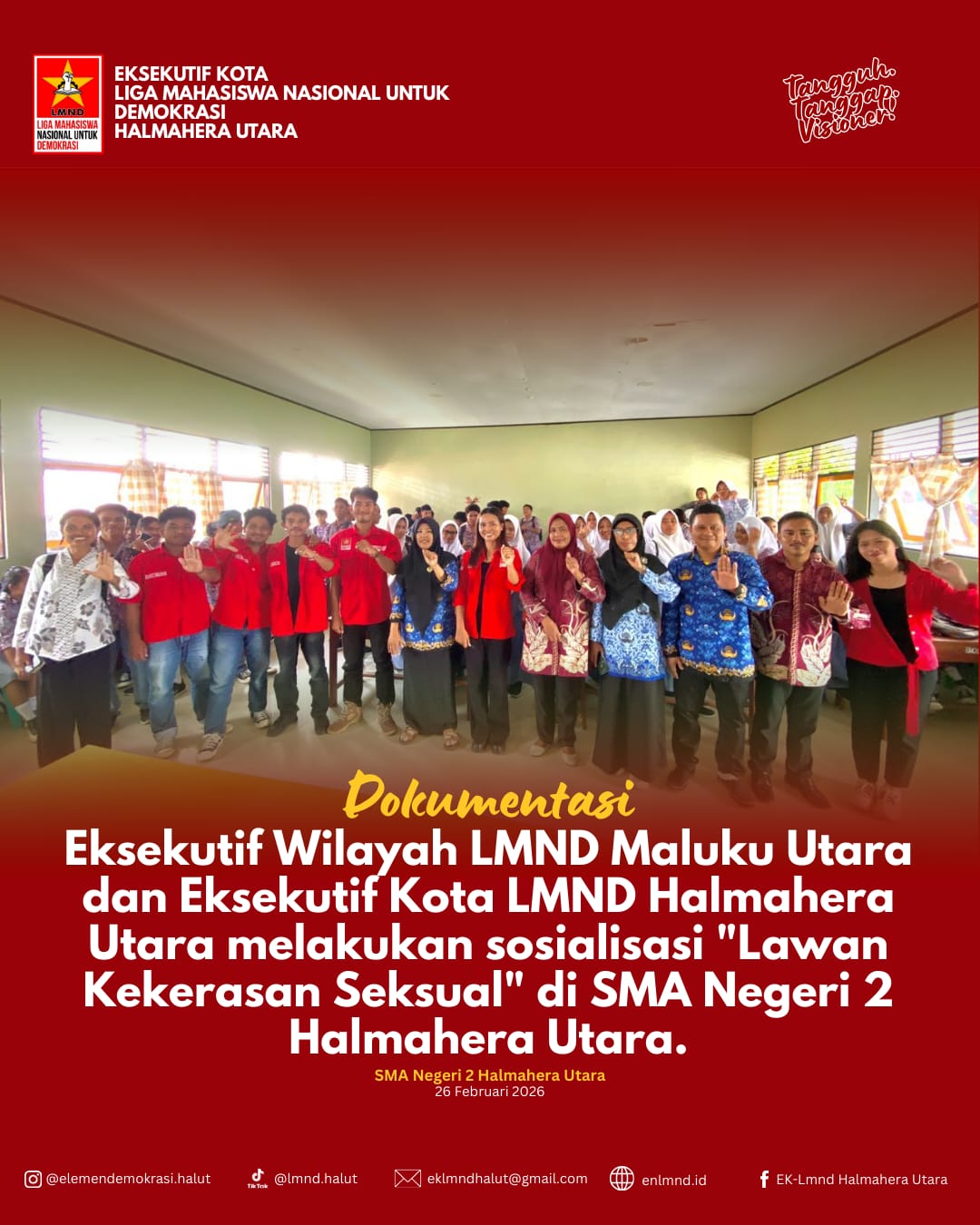 Lawan Kekerasan Seksual Sejak Dini, LMND Edukasi Pelajar Di Halmahera Utara