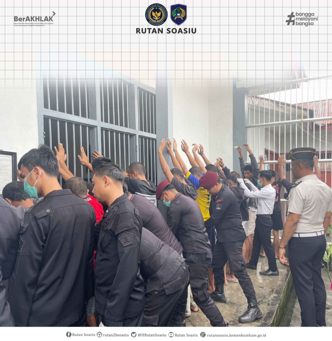 Perkuat Deteksi Dini, Rutan Soasiu Sisir Kamar Warga Binaan