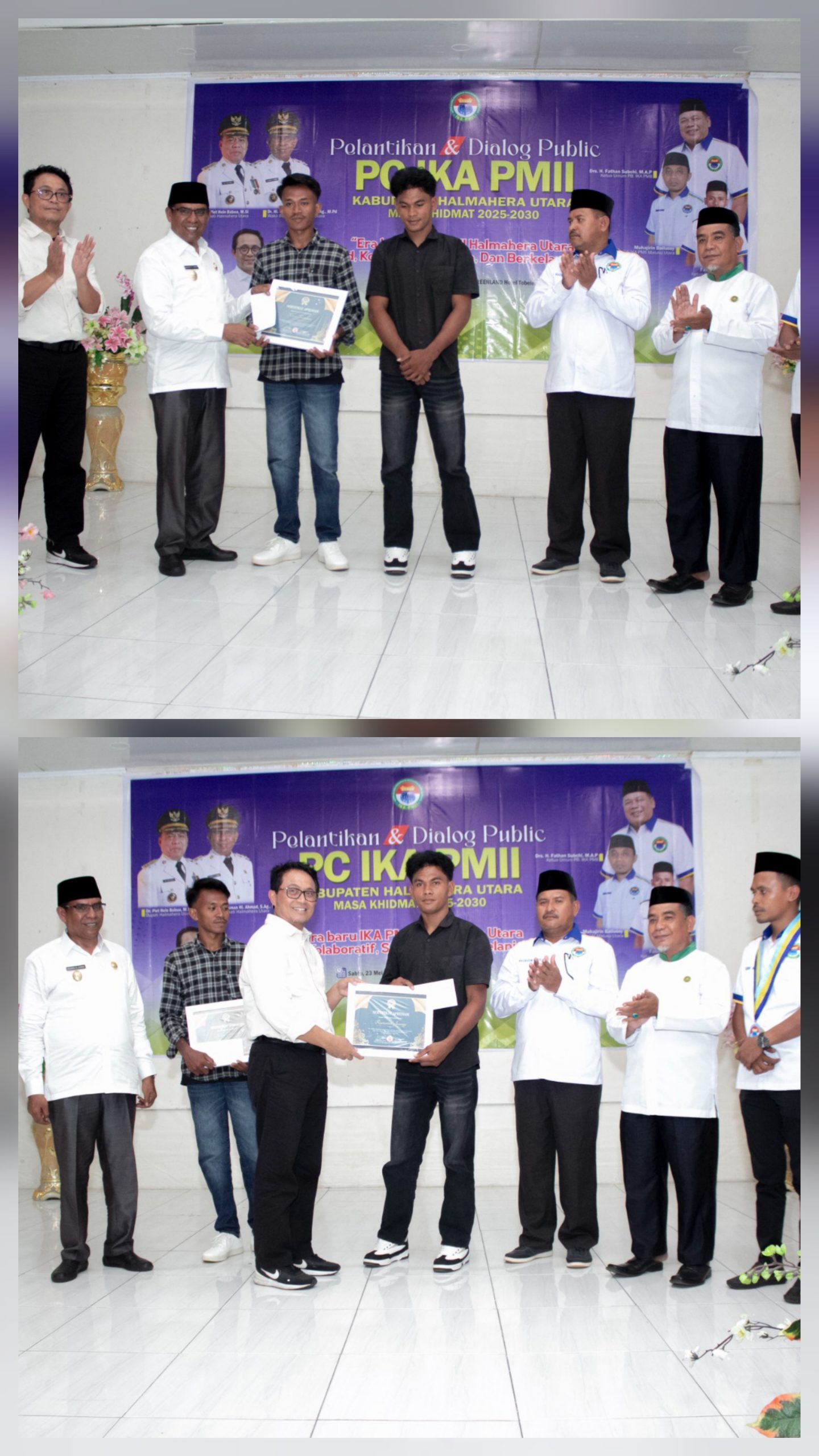 Pelantikan IKA-PMII Halut Berubah Haru, Dua Relawan Dukono Diberi Penghargaan