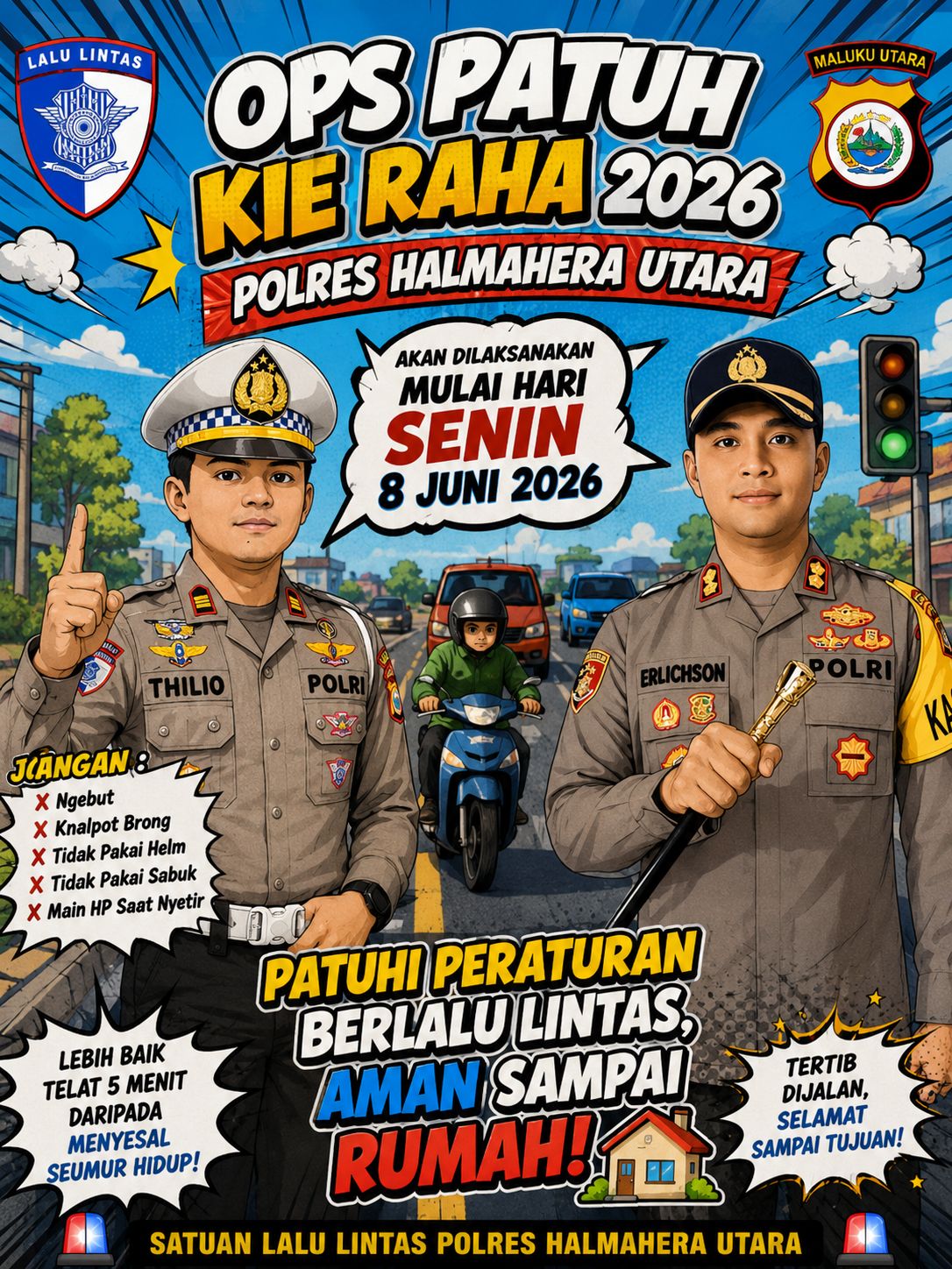Operasi Patuh Kie Raha 2026 Dimulai, Polres Halut Andalkan ETEL Mobile Untuk Bidik Pelanggar Lalu Lintas