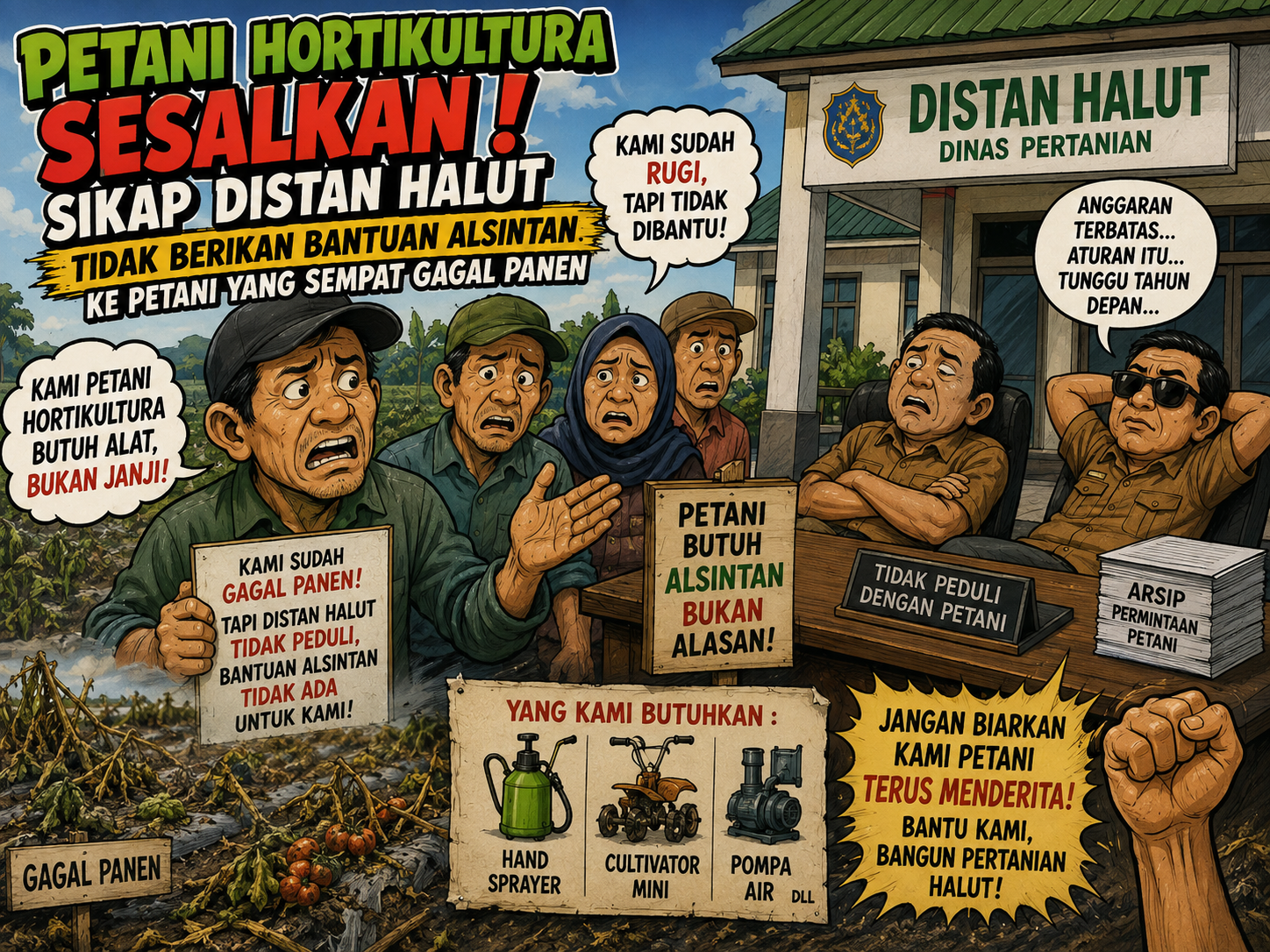 Sudah Gagal Panen, Bantuan Pun Tak Kunjung Datang, Petani Galela Sebut Distan Halut Ingkar Janji