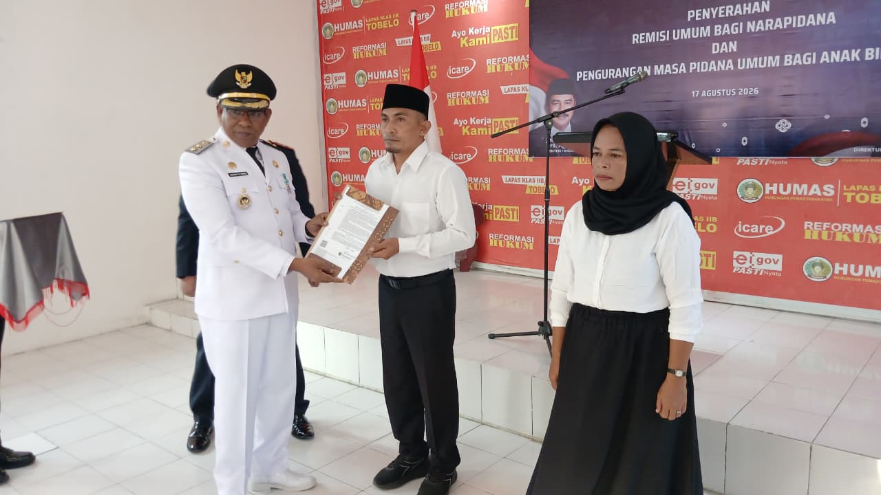 123 Warga Binaan Lapas Tobelo Terima Remisi HUT Ke-81 RI, Ini Pesan Wabup Halut