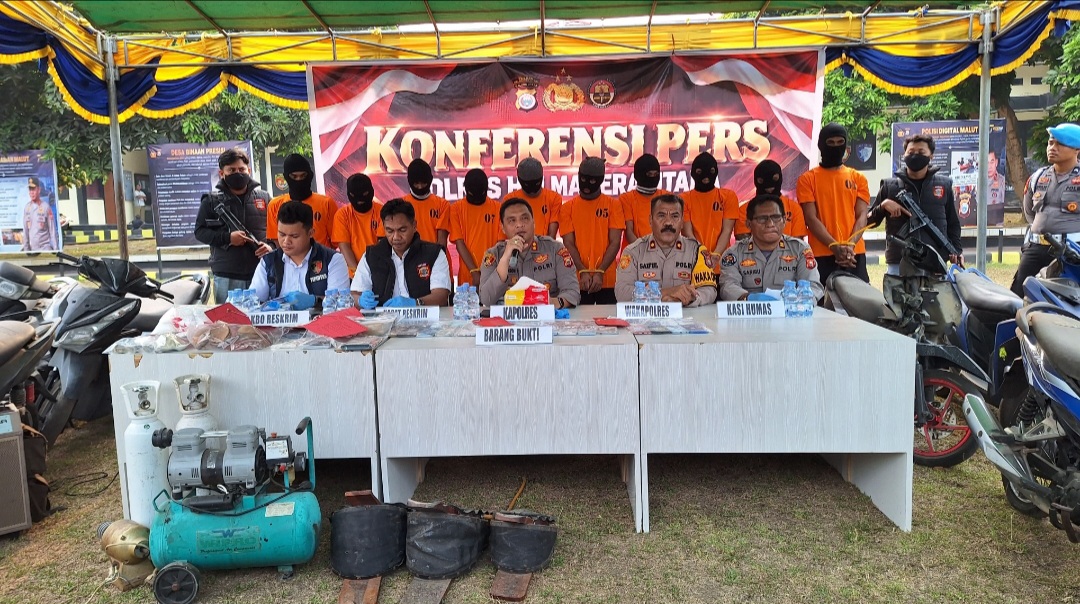 Curanmor Menggurita Di Halut, 44 Motor Disita Polisi Dan 4 DPO Diburu