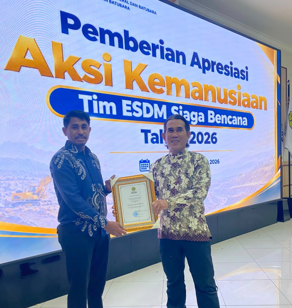 Dedikasi Untuk Kemanusiaan, NHM Raih Penghargaan Tim ESDM Siaga Bencana 2026