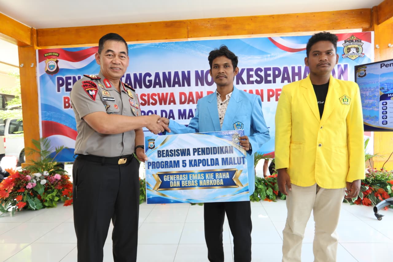 Polda Malut Gandeng Perusahaan, 109 Anak Di Malut Dapat Beasiswa 