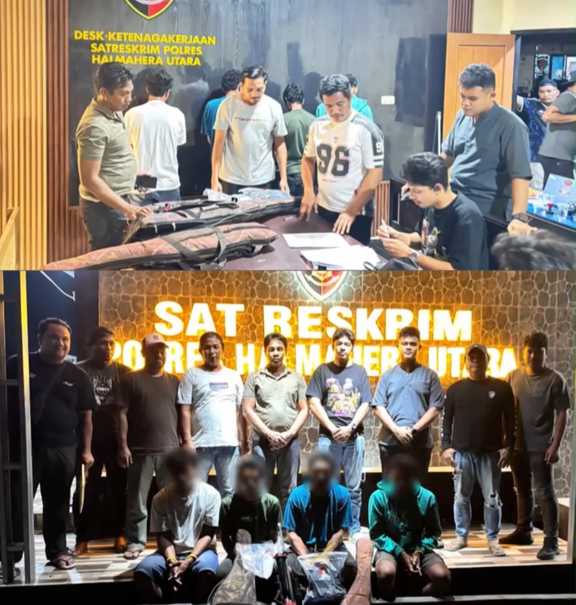 4 Orang Diciduk, 3 Senapan Angin Dan Parang Jadi Barang Bukti Kasus Pembacokan KM 19